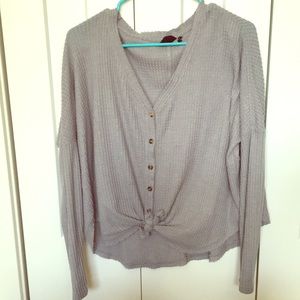 Out from under oversized thermal button up top